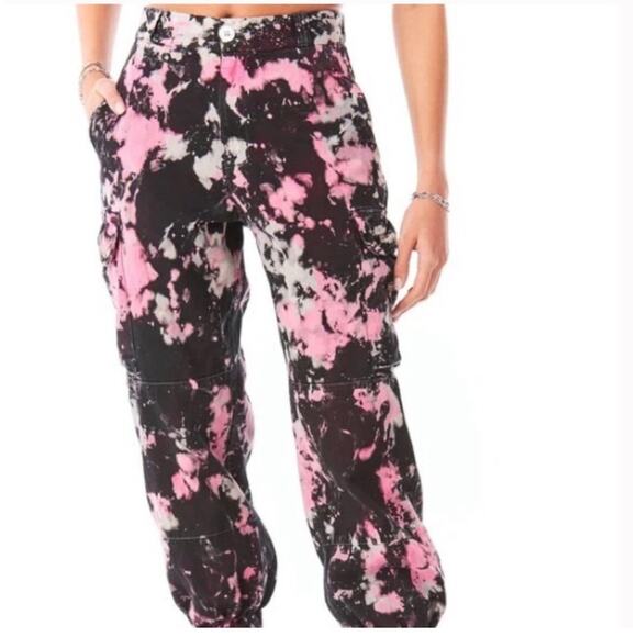 Carmar Black and Pink Tie-Dye Women Jeans - Picture 1 of 9